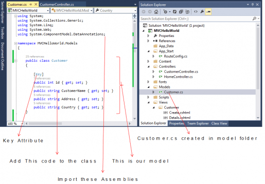 Create ASP.NET MVC Application - Adding Model