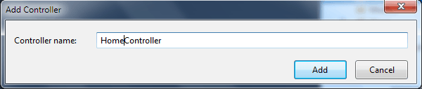 Add Home Controller