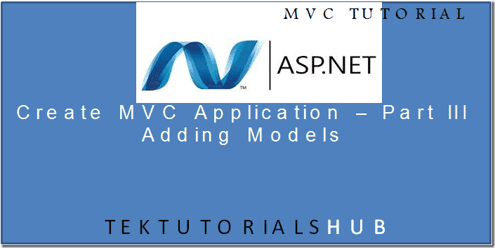 Create MVC Application Add model