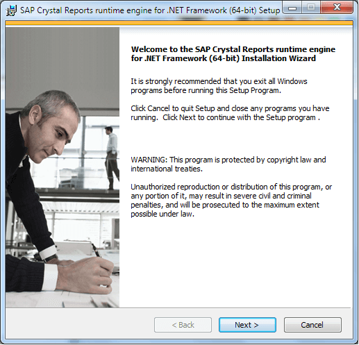 install crystal file runtime 2005