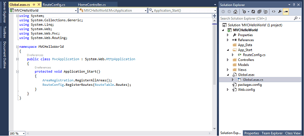 MVC Routing Basics Global.asax