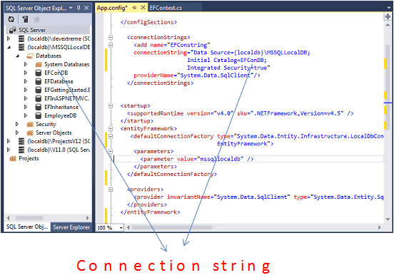 Entity Framework Code First Passing Database