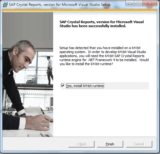 Crystal Report Installation Finish
