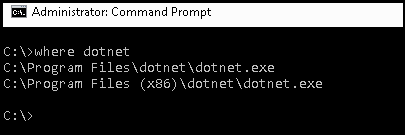 Where dotnet command