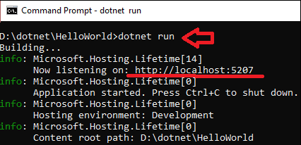 dotnet run