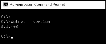 dotnet sdk version from the command line