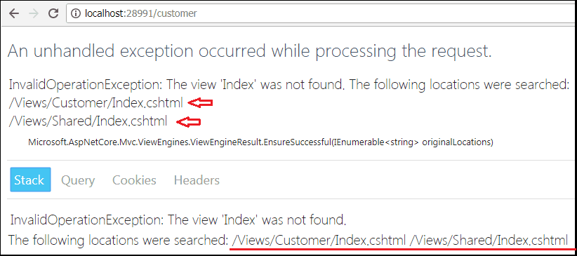 How ASP.NET Core MVC Searches for Views to render