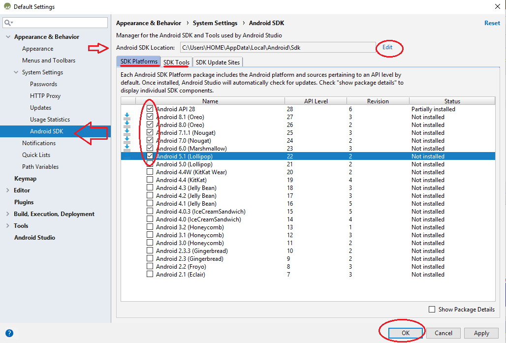 Android SDK Manager