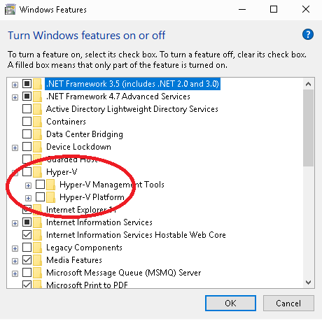 Disabling the HyperV. One of the main reasons for HAXM Installation Failed message