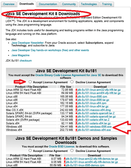 Download Windows Installer for JDK 8