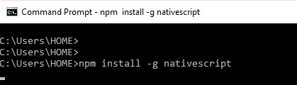 Installing NativeScript CLI