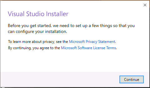 Software License and Privacy Statement for Visual Studio 2017