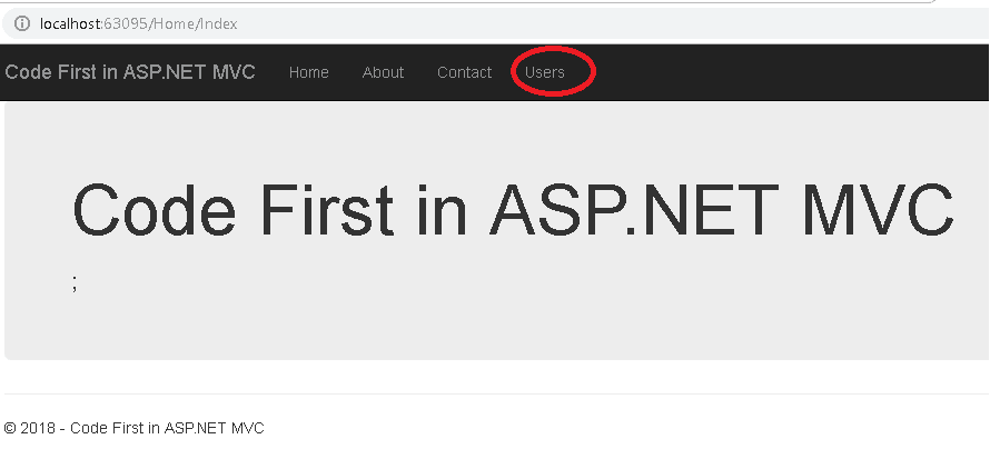 Application Running ASP NET MVC Code First