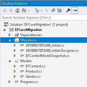 Inspecting the Migration in EF Core