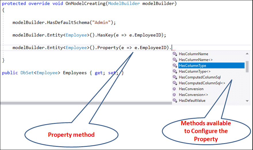 Fluent API in EF Core Property Configuration