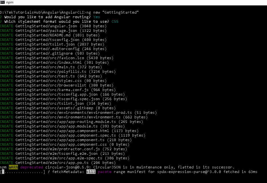 angular create new project without standalone