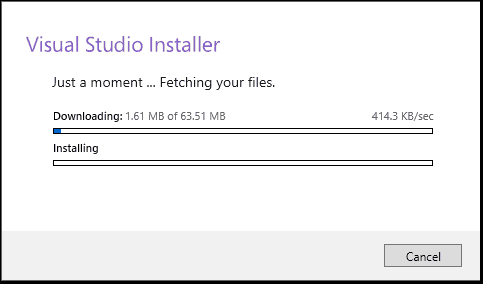 Downloading Visual Studio 2019