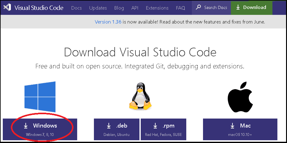 Download and install visual studio code