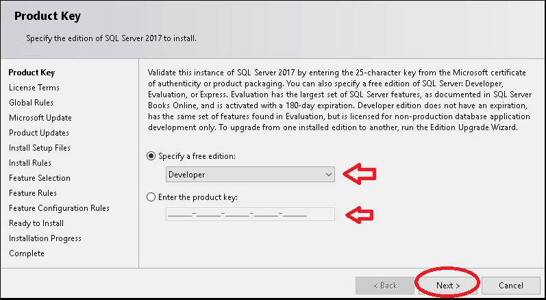 SQL Server Product Key