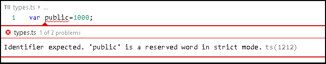 Compile error when using the strict mode reserved keywords only if the strict mode is chosen.