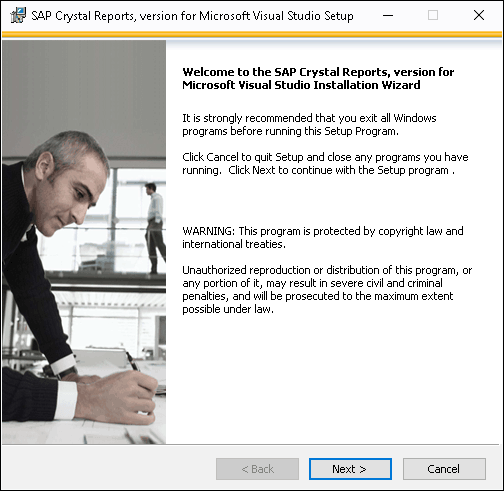 Welcome to Crystal Reports Installation Setup