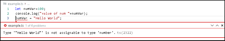 Example of Type Inference in Typescript