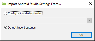 Import Settings from the Previous Version of Android Studio