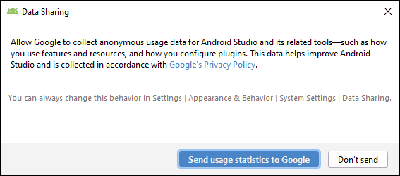 Share Usage Statistics with the Google