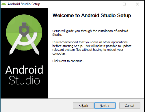 Welcome to Android Studio setup