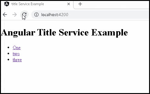 Angular Title Service Example