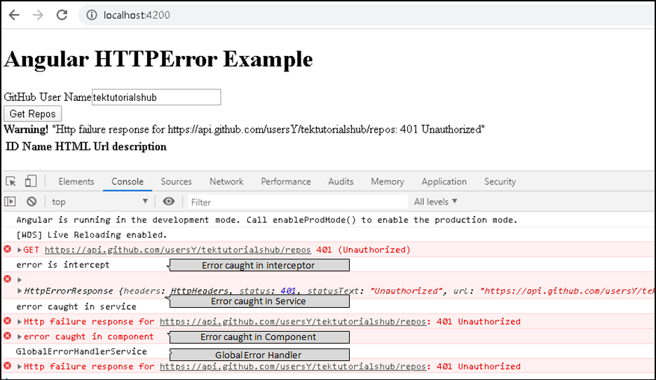 Angular HTTP Error Handling Example