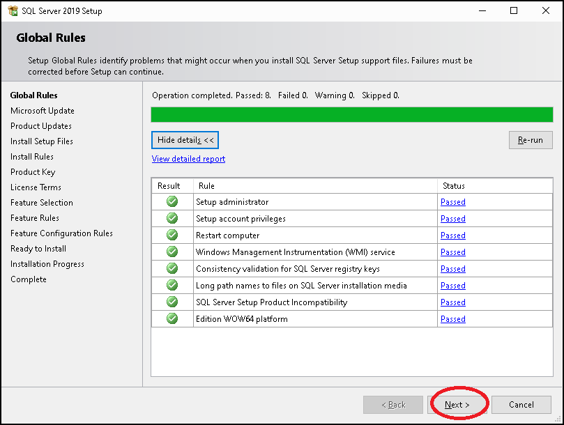 Installation Global Rules