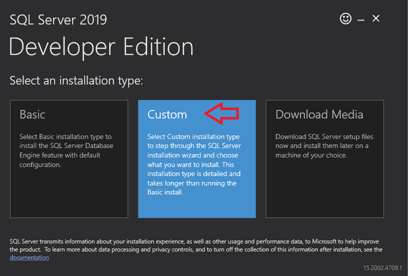 Select an Installation Type
