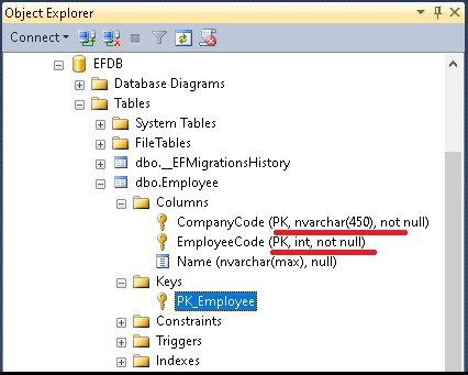 HasKey Method to create composite primary key in EF Core