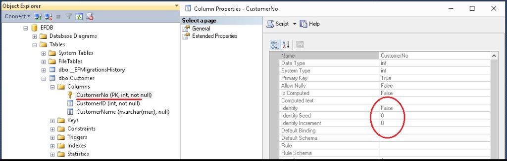 Key Attribute with identity disabled in EF Core