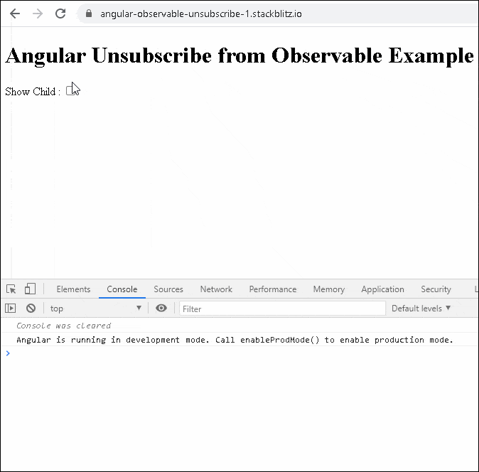 Not Unsubscribing from an Observable in Angular will result in memory leak