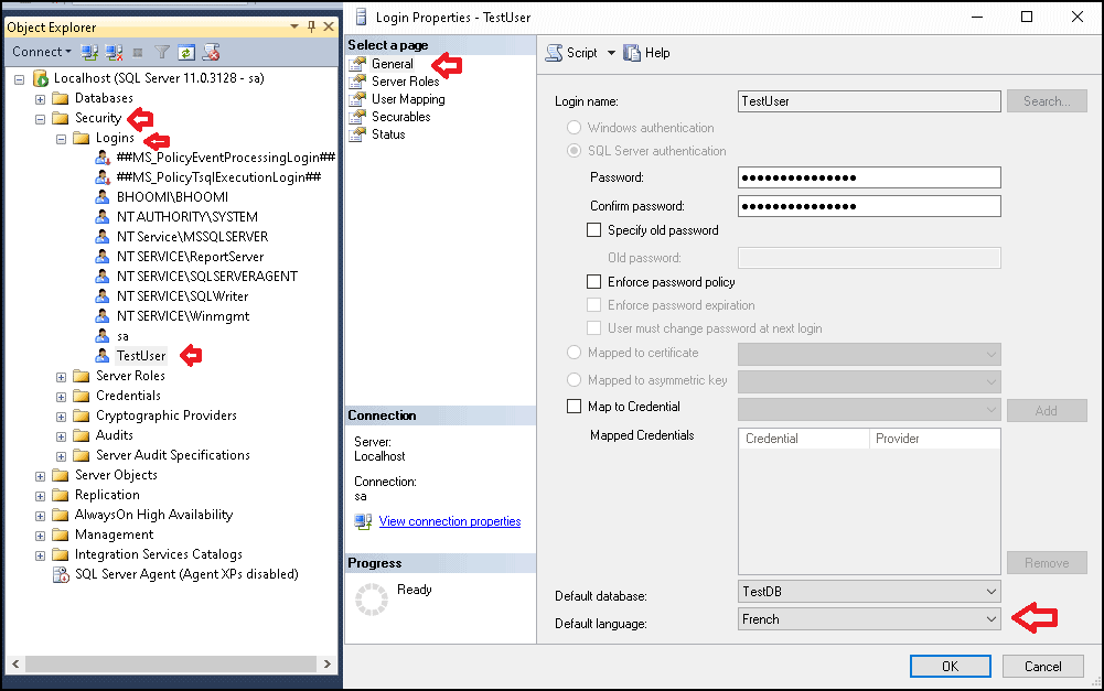 Setting User Language in SQL Server Enterprise Manager