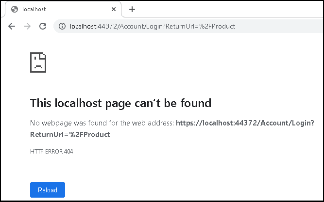This localhost page cant be found