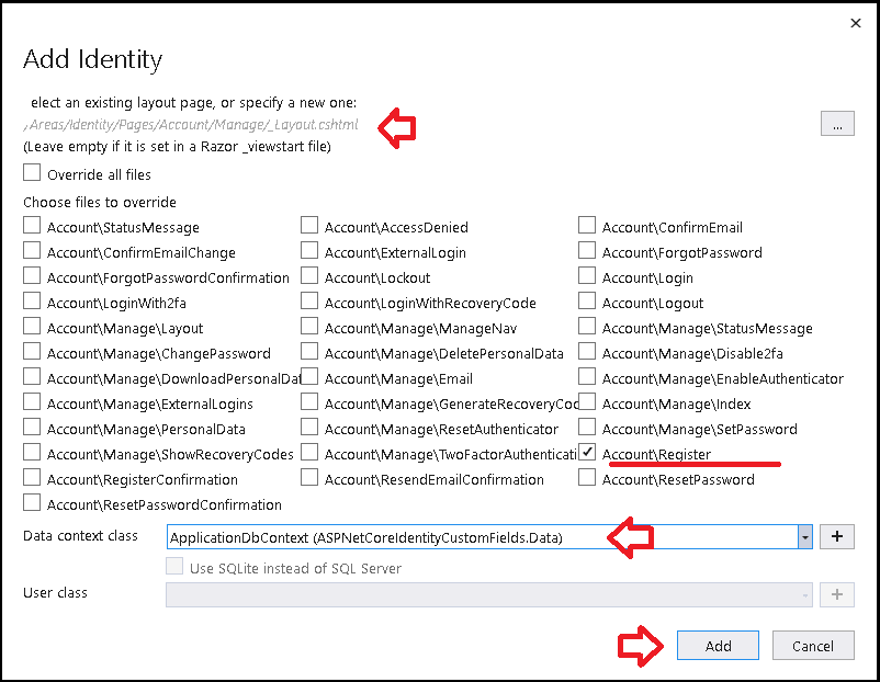 Add Identity for Custom Fields in IdentityUser