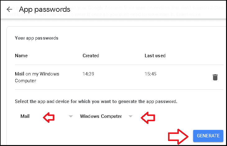 App Passwords