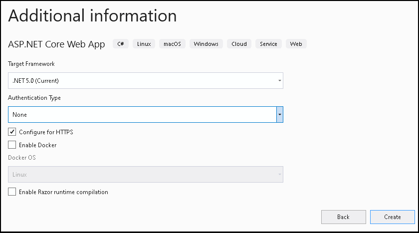 Create new ASP NET Core Identity Project