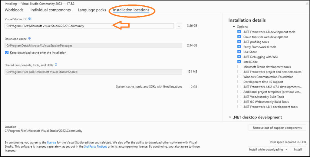 Choosing Installation location