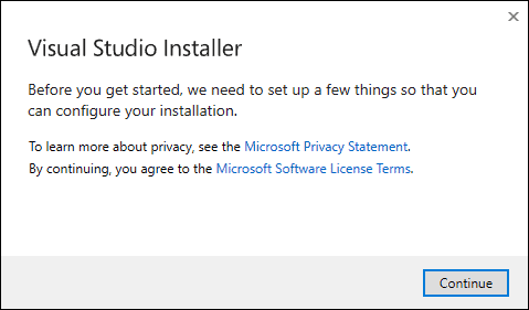 Visual Studio Installer License & Privacy Terms