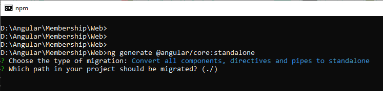 Angular standalone components migration choose the path